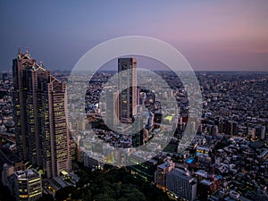 Night view of Tokyo from the Metropolitan Government Building Ã¦ÂÂ±Ã¤ÂºÂ¬Ã©ÆÂ½Ã¥ÂºÂ, Shinjuku, Japan